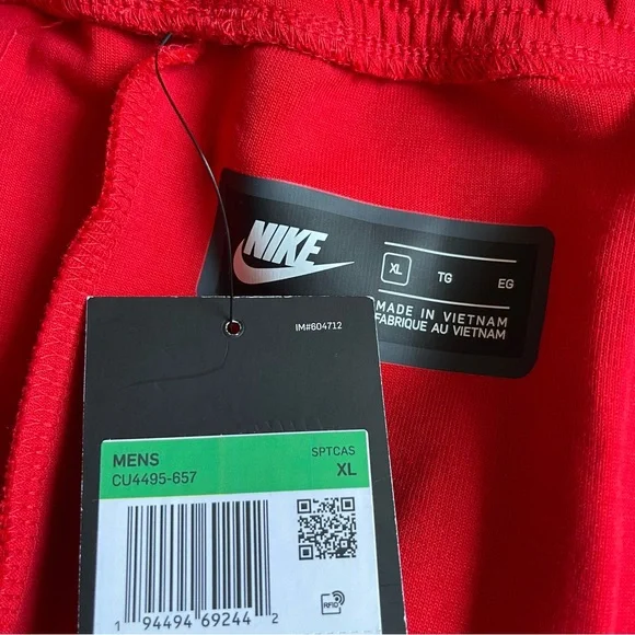 Nike Sportswear Tech Fleece Men's Joggers Sz XL In University Red/Black NWT